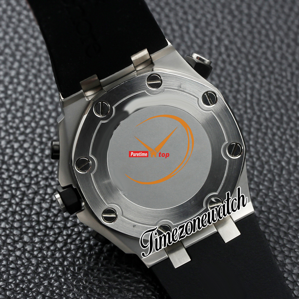 43 mm Buceo Nuevo Cronógrafo de cuarzo Reloj para hombre Esfera con textura azul Marcadores de barra Caja de acero Correa de caucho azul Cronómetro Relojes para caballero Timezonewatch Z21a