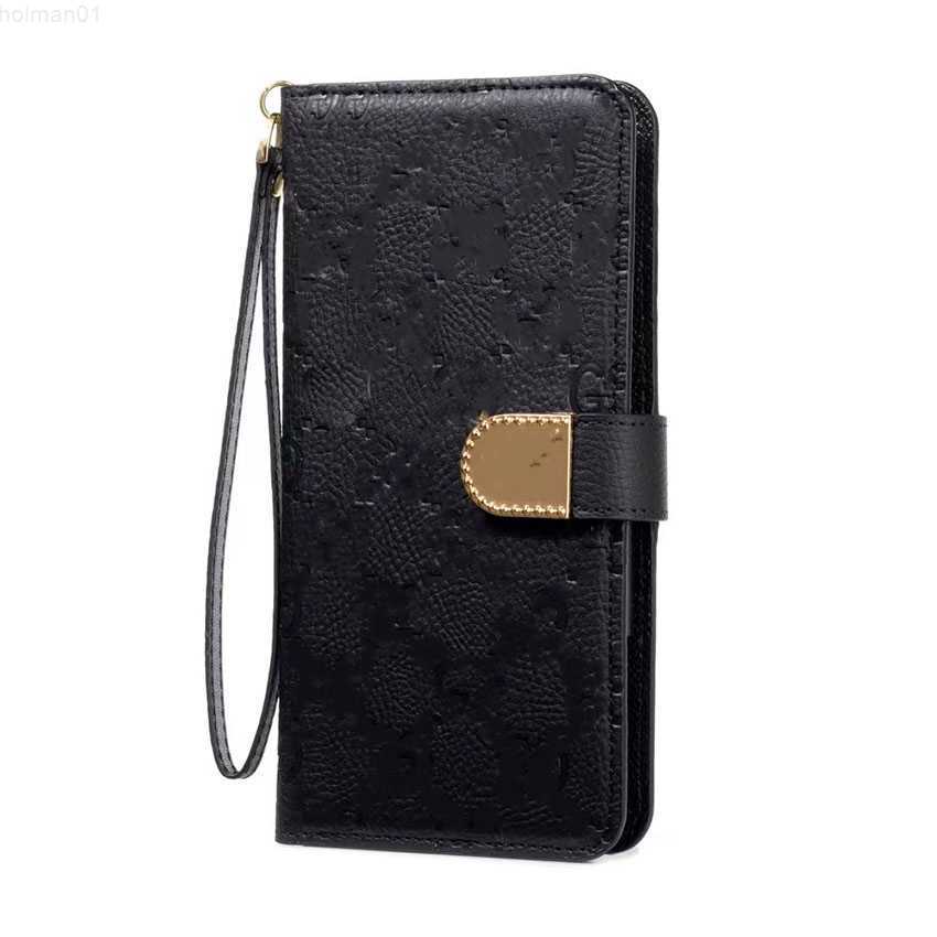 Fashion Designer Phone Cases For IPhone 13 11 Pro Max 12 Mini Flip Wallet PU Leather Imprint Flower Cellphone Shell Back Cover X XS XR 8 7 6 6s Plus Case