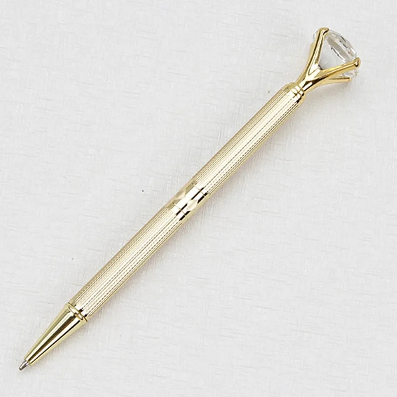 groothandel Sculptuur Goud Metalen Balpennen Super Diamond Crystal Pen Bruiloft Kantoor School Schrijven Leveringen Reclame Handtekening Pen Student Gift