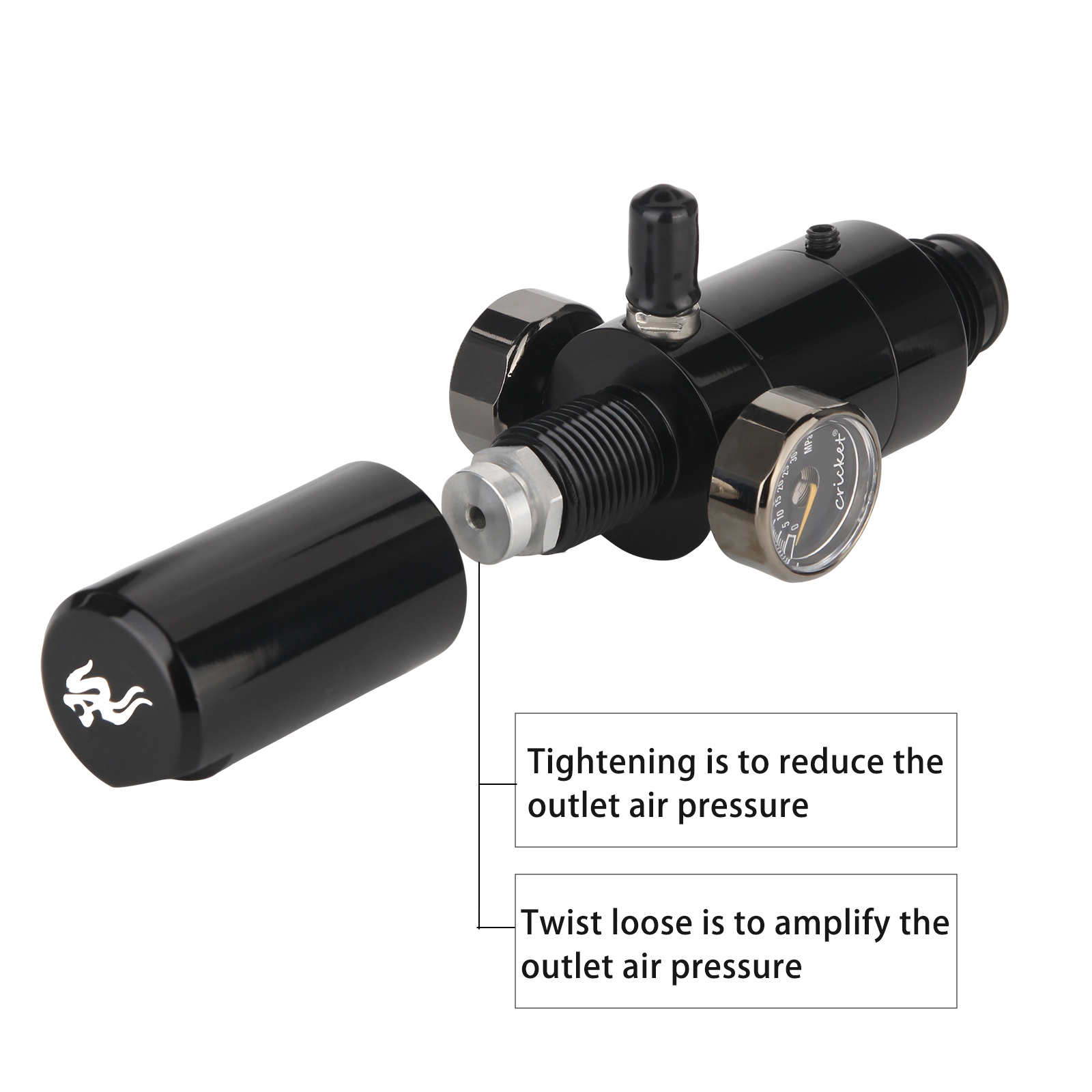 Shan bao anti-opwind terugslagklep van aluminiumlegering met 3000 psi display + constante drukregelaar met dubbele meter, G1 / 2-14