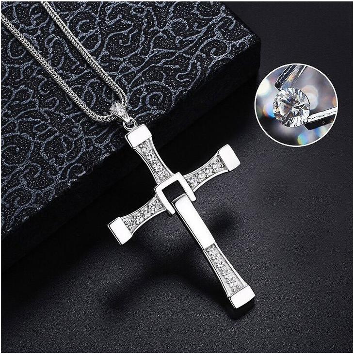 Colliers avec pendentif croix en cristal personnalisé pour hommes, en acier inoxydable 316L, Europe/amérique, mode Hip Hop