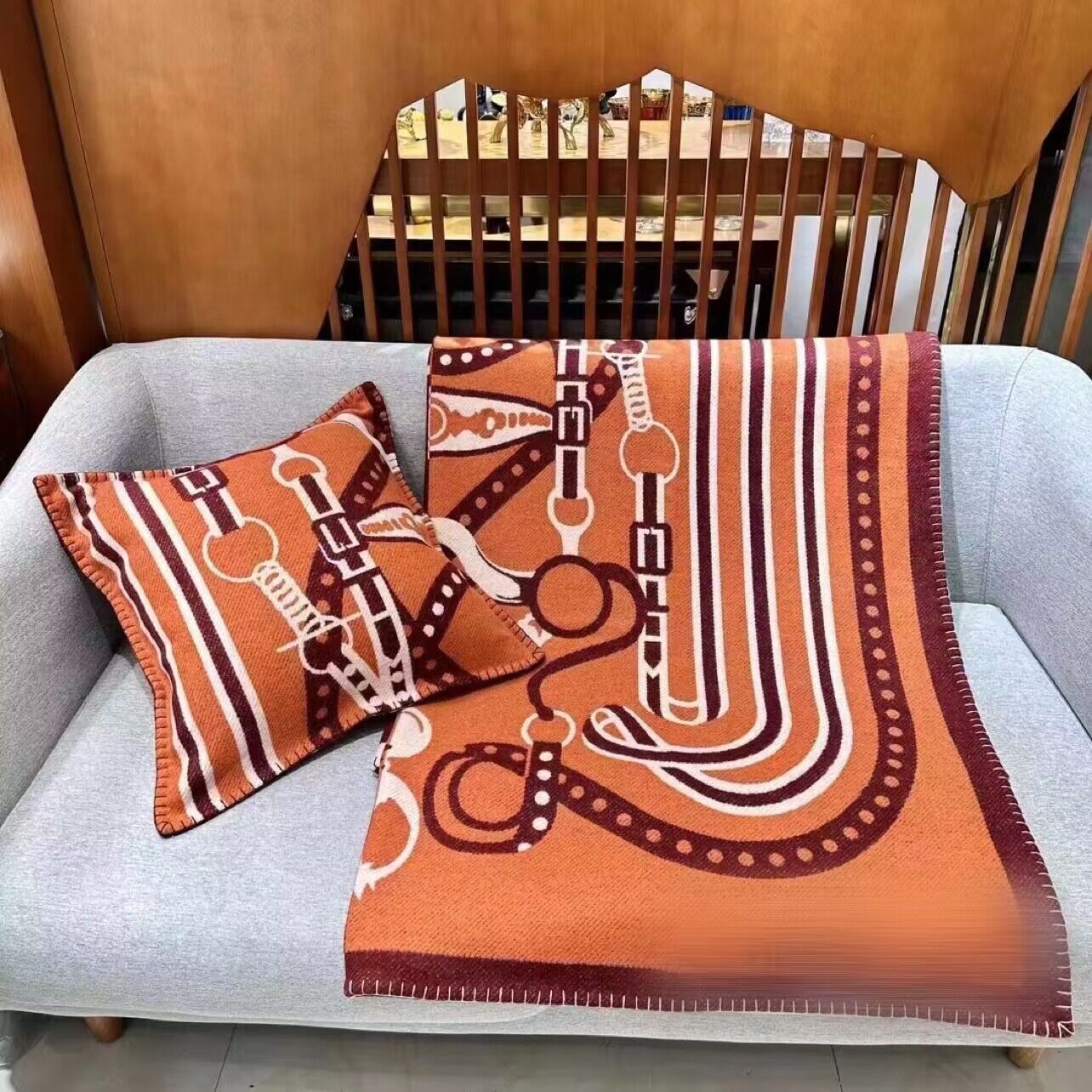 Taie d'oreiller de luxe design Housse de coussin en laine véritable et cachemire 3 couleurs grande taille 50 * 50 cm Housse de coussin à motif de corde classique pour intérieur et extérieur et cadeau