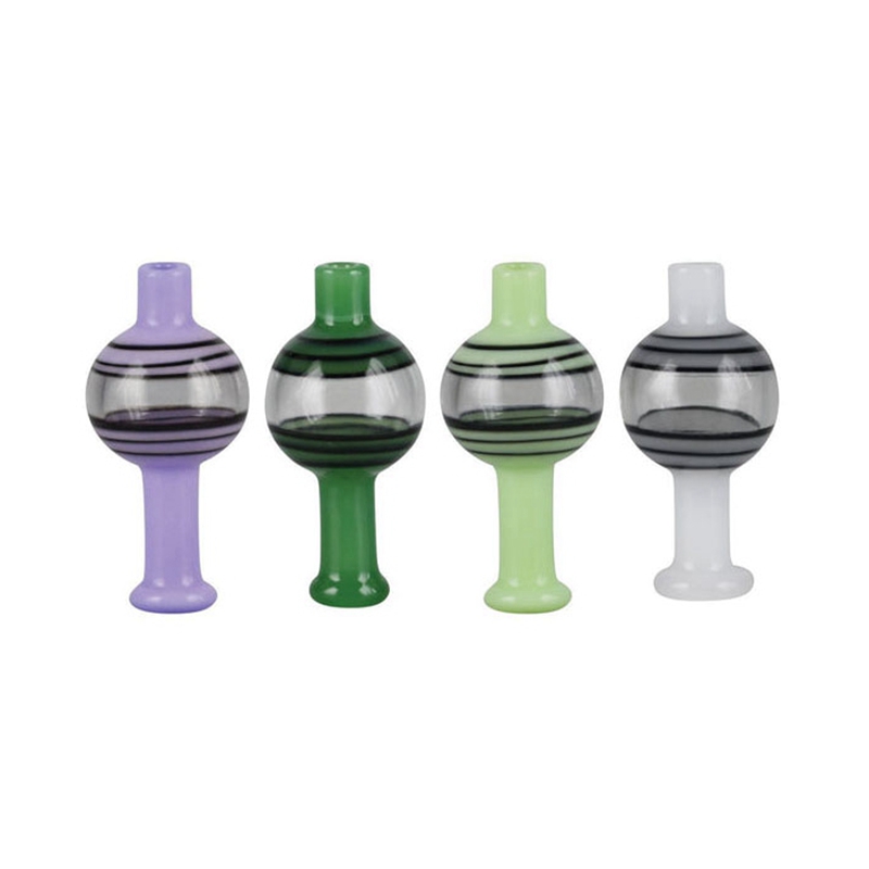 Style de boule de tabagisme coloré Pyrex verre épais à la main bulle Carb Cap chapeau ongles Dabber Bongs filtre plates-formes pétrolières accessoires de narguilé support de haute qualité DHL gratuit