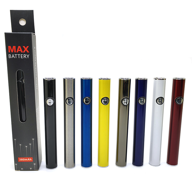 Max Battery 380mAh Preheat Variable Voltage Batteries Vape Pen Fo 510 Thread With USB Charger