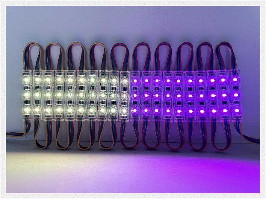 Magic Full Color LED Light Module med IC 26803 4 Wires CV från brytpunkt bättre än WS 2811 SMD 5050 RGB DC12V IP65 70mm*15mm