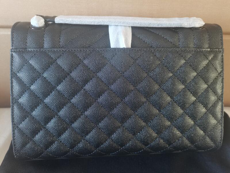 5A Bolsas de cosméticos 600185 24 cm Y SL Sobre mediano Acolchado Bolso de hombro con solapa de cuero de napa Bolsos de diseñador con descuento para mujeres Fendave