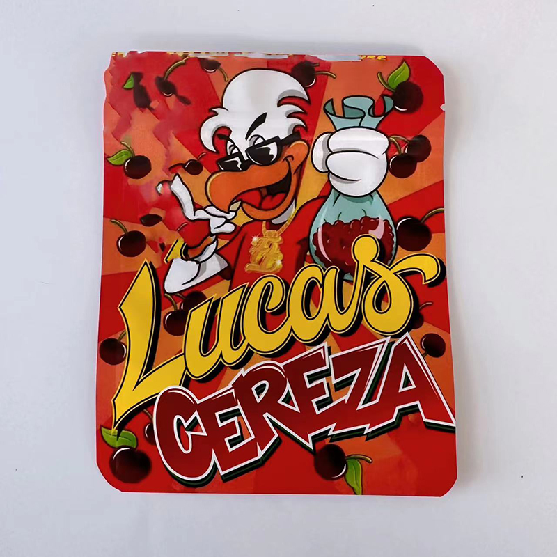 Cartoon Shape Resealable Mylar Bags 3.5g Plastic Heat Seal Packing 3.5 Die Cut Edibles Zipper Pouch For Food Storage Support Custom