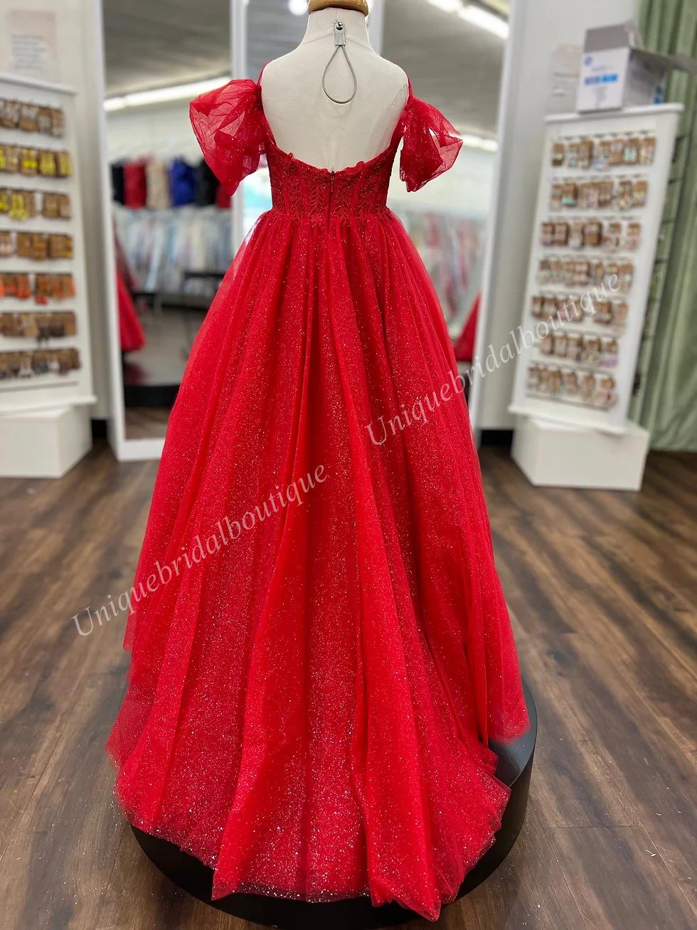 Abito da spettacolo ragazza lilla 2024 Glitter tulle pizzo lungo bambino compleanno formale abito da cocktail party neonato bambino adolescenti preadolescente piccolo giovane junior signorina rosso rosa