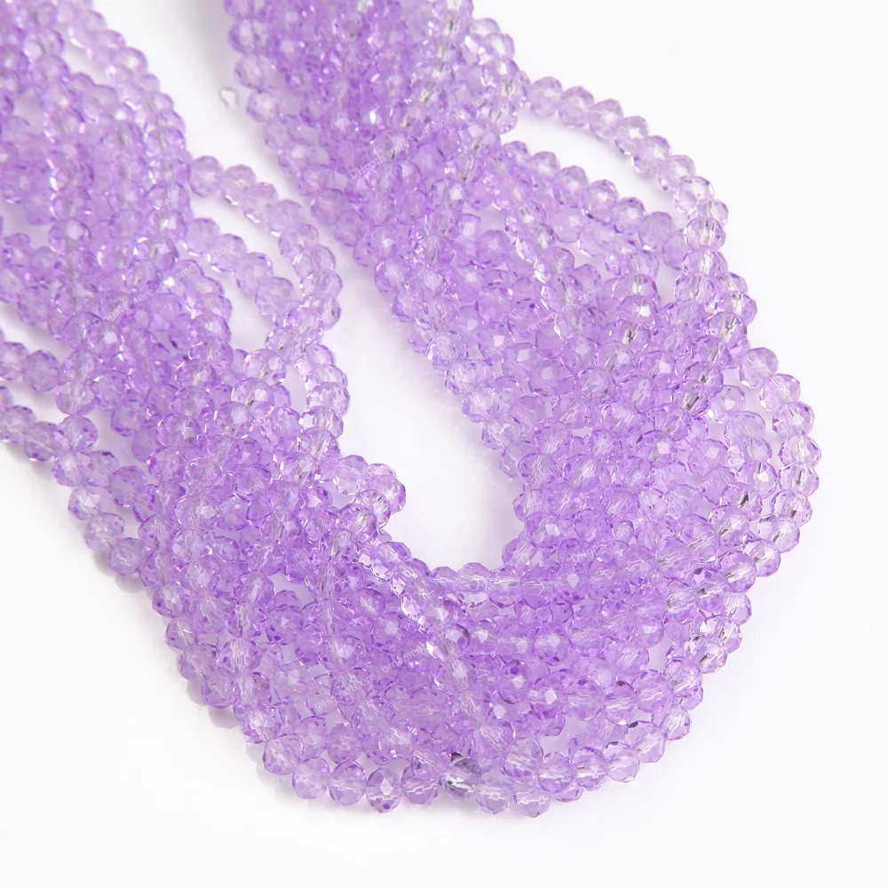 1strand 3*4mm 6mm Crystal Rondelle Beads Faceted Loose Spacer Glass Beads Multicolor Diy for Jewelry Making Bracelet Necklace Fashion JewelryBeads faceted beads