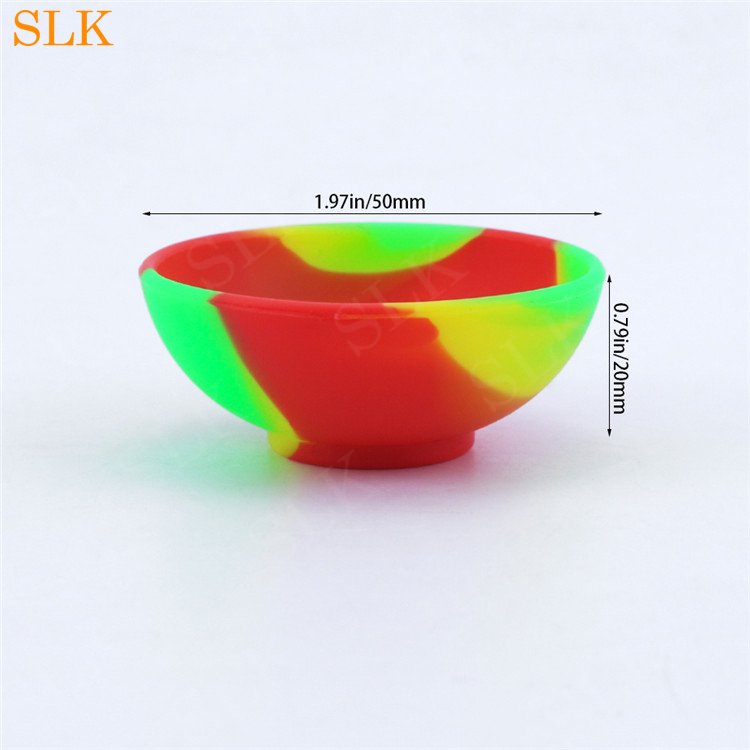 Hot Sale Mini Silicone Bowl Rökningstillbehör 50mm Torr Herb Tobacco Spice Storage Bowl Containrar Blandningsskålen