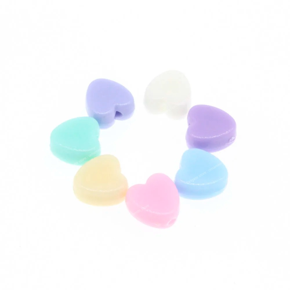 Acrylic Charm Beads Heart For DIY Jewelry Making8mmファッションジュエリービーズジュエリーアクセサリー