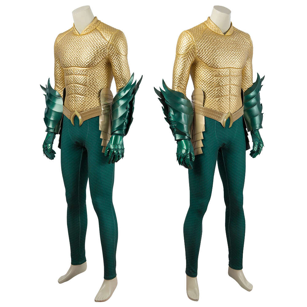 Cosplay Aqua Cosplay Costume Arthur Curry Fight Jumpsuit Fancy Halloween Role Playing Bodysuit Full Set With Accessories