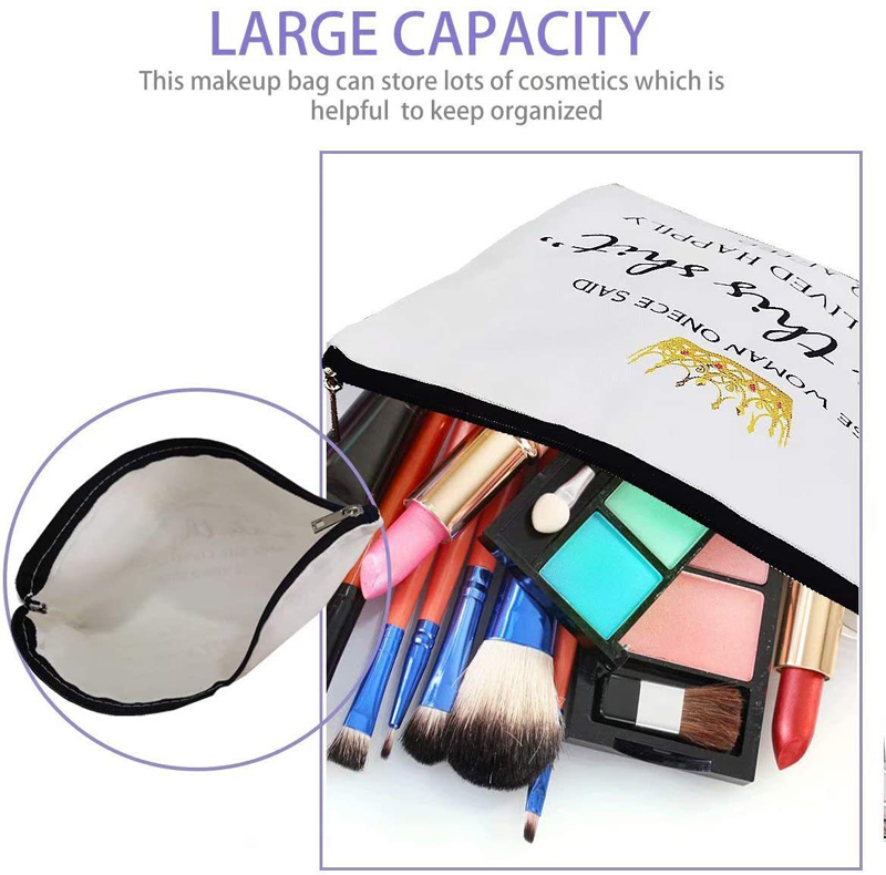 DHLCosmetic Bags Sublimation DIY White Blank Patchwork Black Cotton Linen Square Makeup Bag