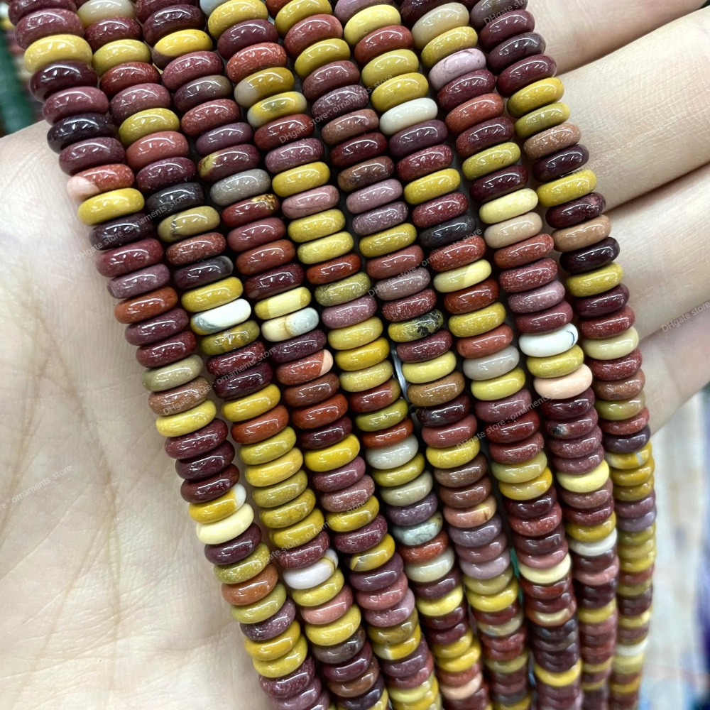 Natural Agates Lapis Lazuli Tiger Eye Stone Spacer Loose Flat Beads For Jewelry Making Diy Bracelets Necklace Accessories 2*6mm Fashion JewelryBeads