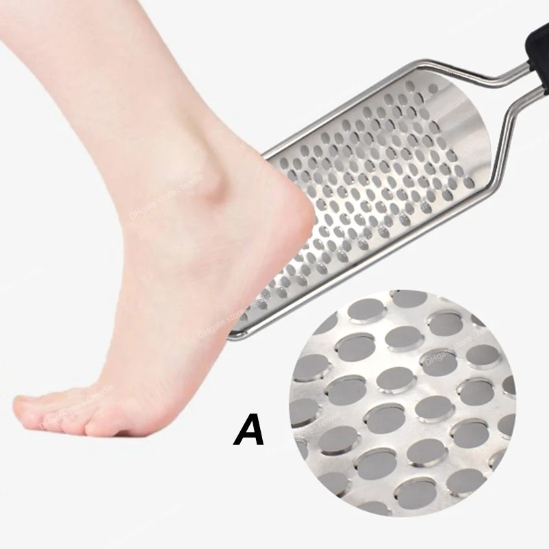 Lima piedi pedicure Raspa piedi grande Grattugia piedi colossale Scrubber Lima calli in acciaio inossidabile professionale strumenti unghie asciutti e bagnati Raspe piedi Strumenti nail art