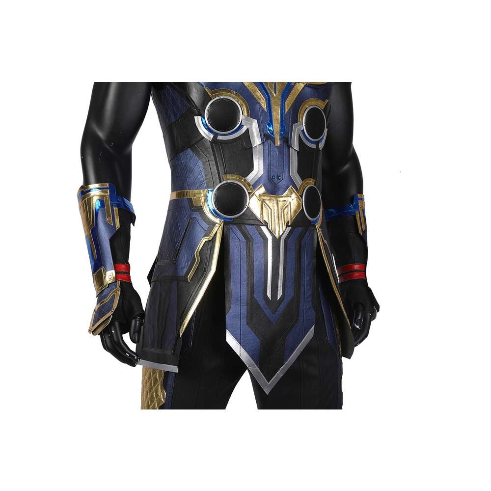 Cosplay adulto homem traje de halloween novo filme amor e trovão odinson cosplay outfit com armadura peito adereços sapato cobre feito sob encomenda