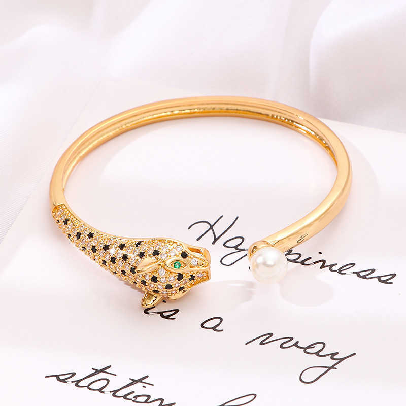 Artier Bangle para diseñadores para mujeres y hombres nuevos hip hop personalizados de diamante de diamante de diamante de diamante de leopardo color de oro preservando oro con original