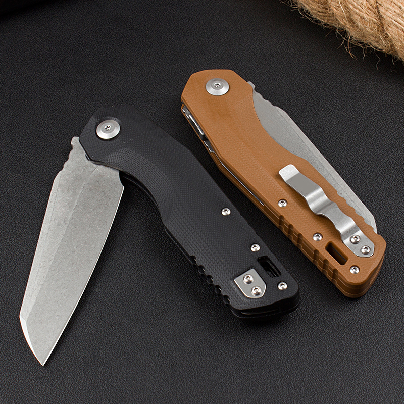 Тактический складной нож MSI M390MK Stone Wash Tanto Point Blade G10 Ручка Уличные карманные ножи EDC в розничной упаковке