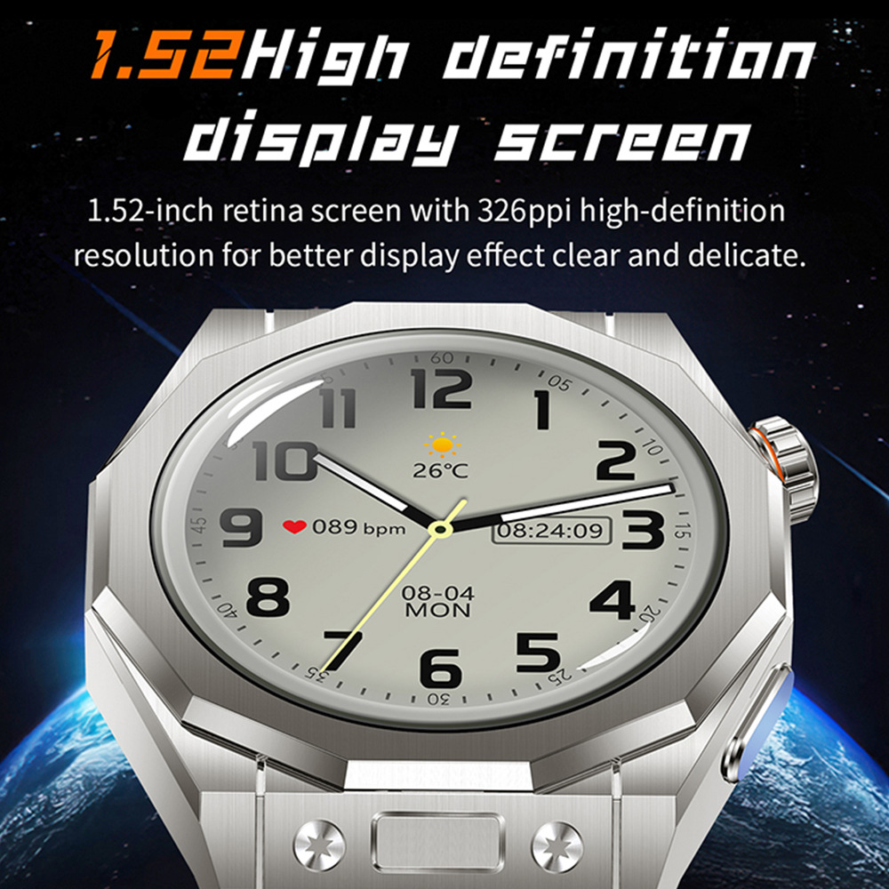 Z83 MAX GPS SmartWatch Circular AMOLED Screen Full Touch Stainless Steel Smart Bracelet Temperature Heart Rate Monitor SmartWatch