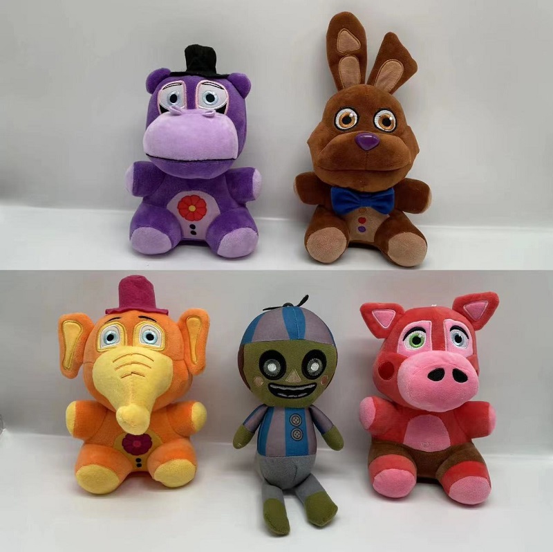 Plyschleksaker 25 cm fem nätter på Freddy Fnaf Dolls fyllda leksaker Golden Freddy Fazbear Mangle Foxy Bear Bonnie fyllda djur barnleksaker