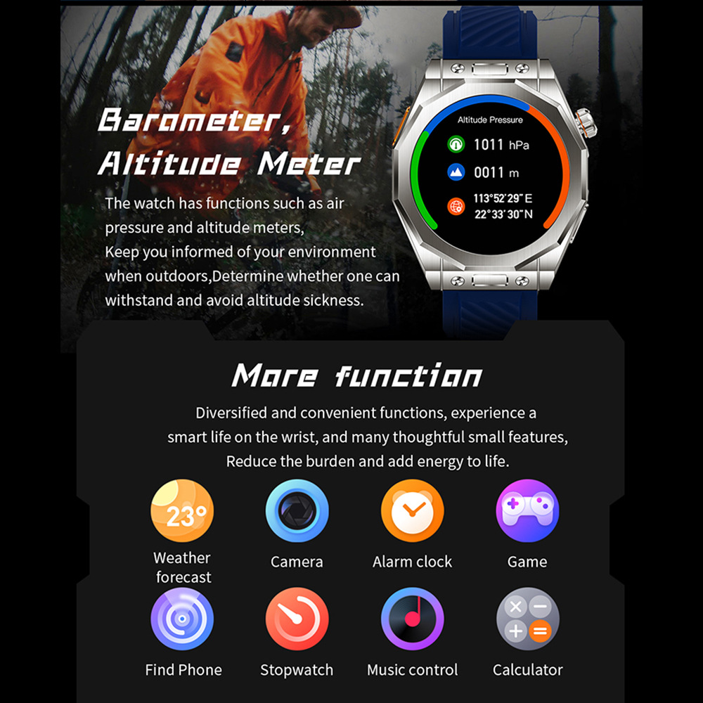 Z83 Max Smart Watch NFC Lingdong Island 5.1 Bluetooth 통화 수면 혈압 모니터링 3 개의 시계 스트랩 방수 시계