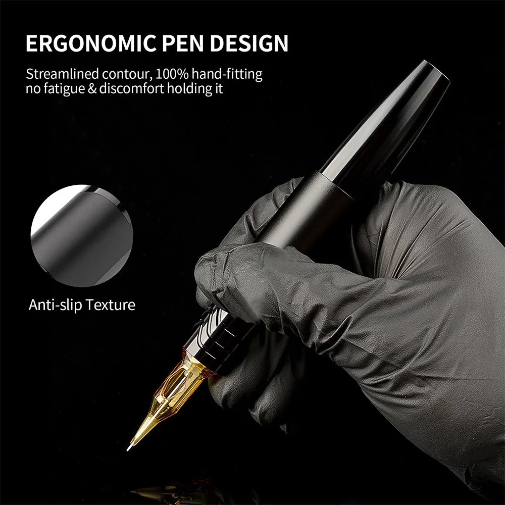 Tattoo Machine Cordless Kit Professional Rotary Pen with Patrones Needles Permanent Makeup Set 231030