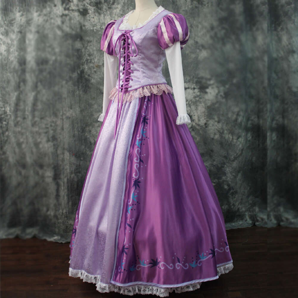 Cosplay Princess Rapunzel Cosplay Costplay Costume Dorosy Kobiety Fashion Purple Dress Halloween Karnawałowa suknia balowa