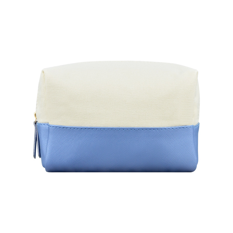 Cosmetic Bags Cotton Two Color Patchwork Solid Large Capacity Waterproof Protable Storage Bag Mix Color