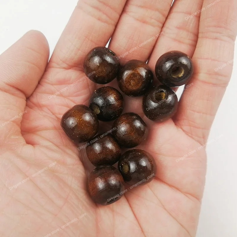 10~Brown Natural Wooden Beads 5/6/8/10/12MM Eco-Friendly wood Round Loose beads for Jewelry makeing bracelet DIY Fashion JewelryBeads round beads