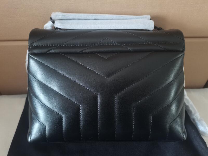 5A Kosmetiktaschen 494699 23 cm Y SL Kleine LouLou Qulited Leder Flap Shoulder Handtasche Rabatt Designer-Geldbörsen für Damen Fendave