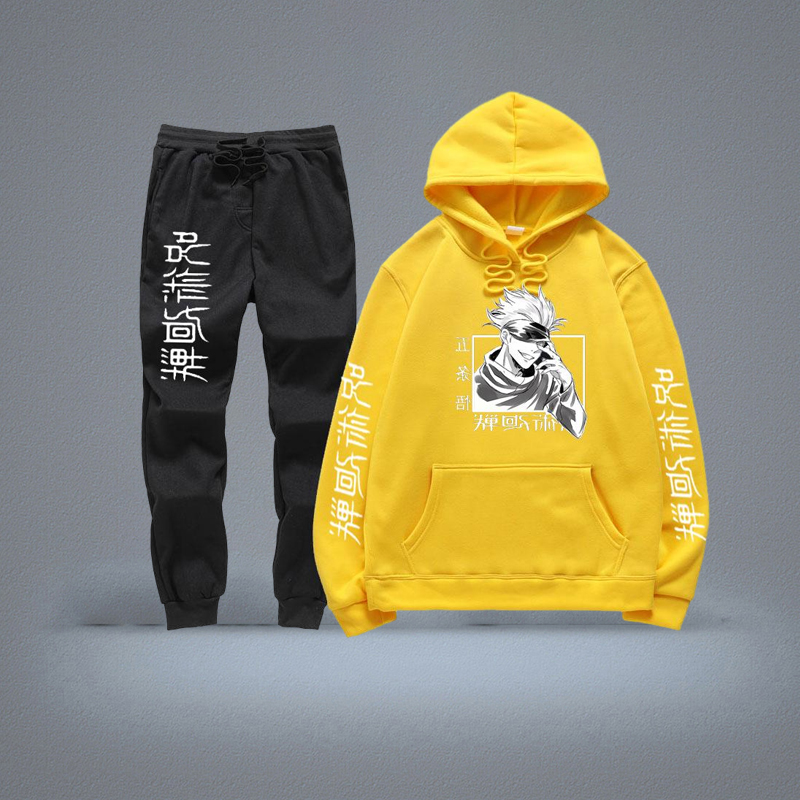 Men039s Tracksuits Anime JuJutsu Kaisen Sweat à capuche Men039S Sweet Sweatshirt Sweatshirt SweetShirt 2 pièces Men039