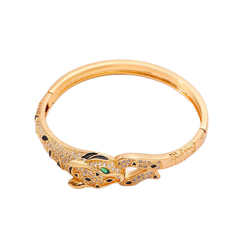 Artier Bangle para diseñadores para mujeres y hombres nuevos hip hop personalizados de diamante de diamante de diamante de diamante de leopardo color de oro preservando oro con original