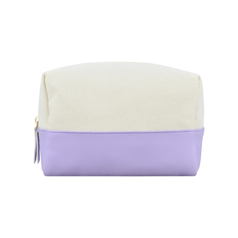 Cosmetic Bags Cotton Two Color Patchwork Solid Large Capacity Waterproof Protable Storage Bag Mix Color