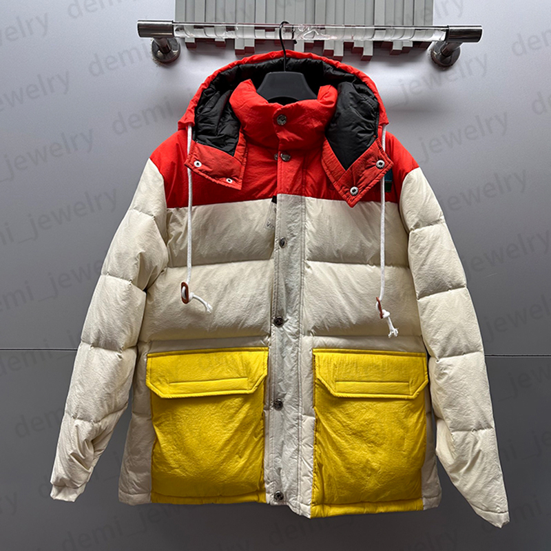 Men Women Down Jackets Parkas Down Jacket Hooded Embroidery Color Contrast Premium Slim Corset Thick Outfit Windbreaker Pocket Outsize Warm