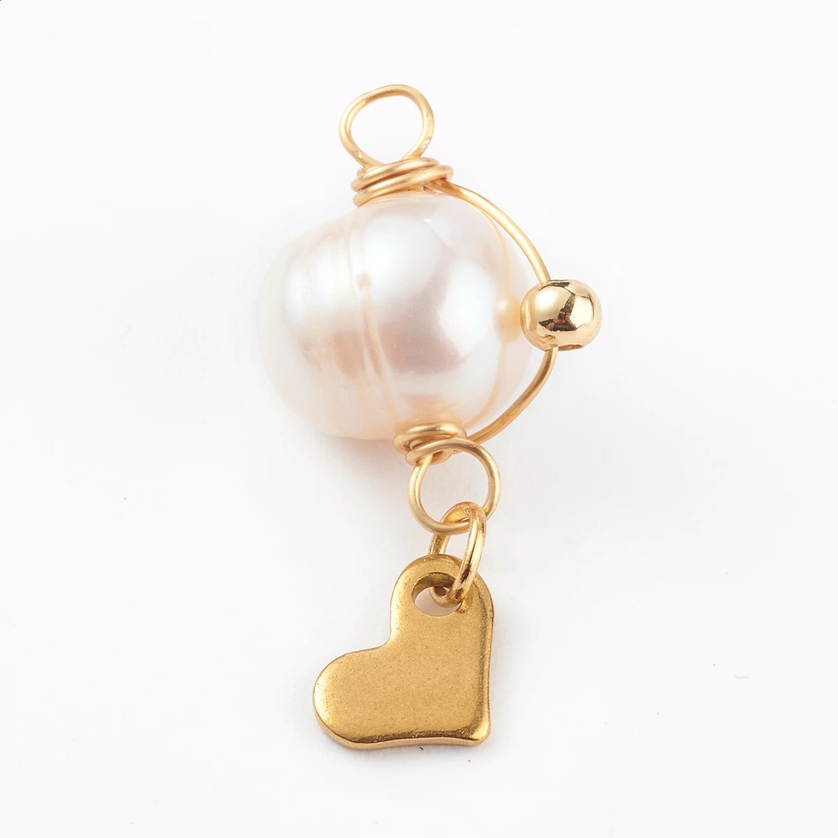 Decorazioni natalizie 50 pezzi Ciondolo di perle d'acqua dolce coltivate naturali con ciondoli a forma di cuore a forma di stella in acciaio inossidabile la creazione di gioielli con orecchini di collana 231030