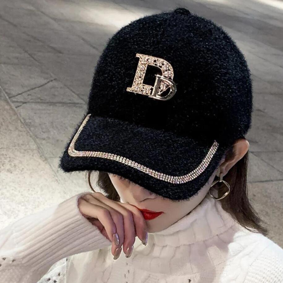 Mode Brief Baseball Cap Dames Strass Trend Katoen Bling Cap Snapback Hiphop pet UV-bescherming Hoed Damespet