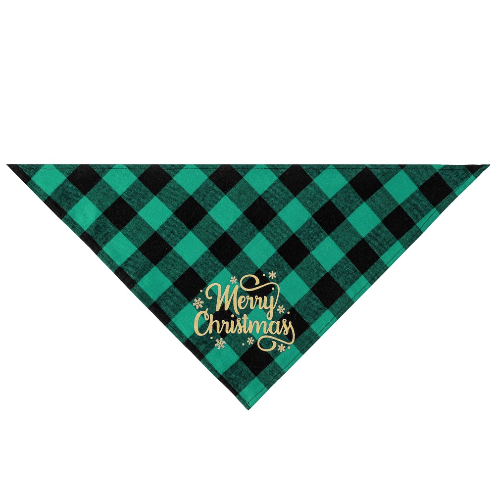 Plaid Tassel Triangle Scalf Salif Scali Christmas Triangle Pet Slay