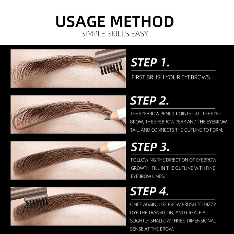 Eyebrow Enhancers Menow Eyebrow Pencil Waterproof And Sweatproof Beginner Easy To Use Cosmetic Gift Girl 231031