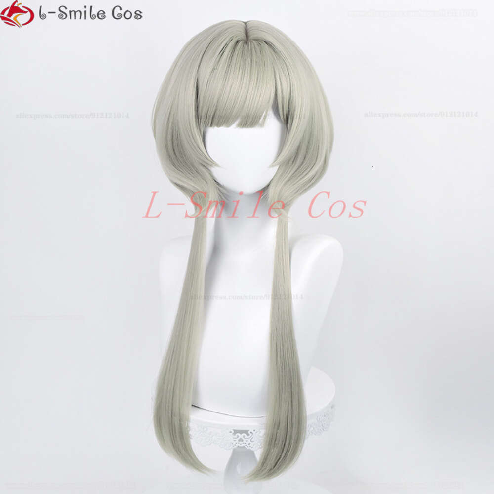 Disfraces de catsuit juego Genshin Impact Fatui Sandrone Cosplay 60 cm de largo lino ligero resistente al calor pelucas de fiesta de pelo sintético + gorro de peluca