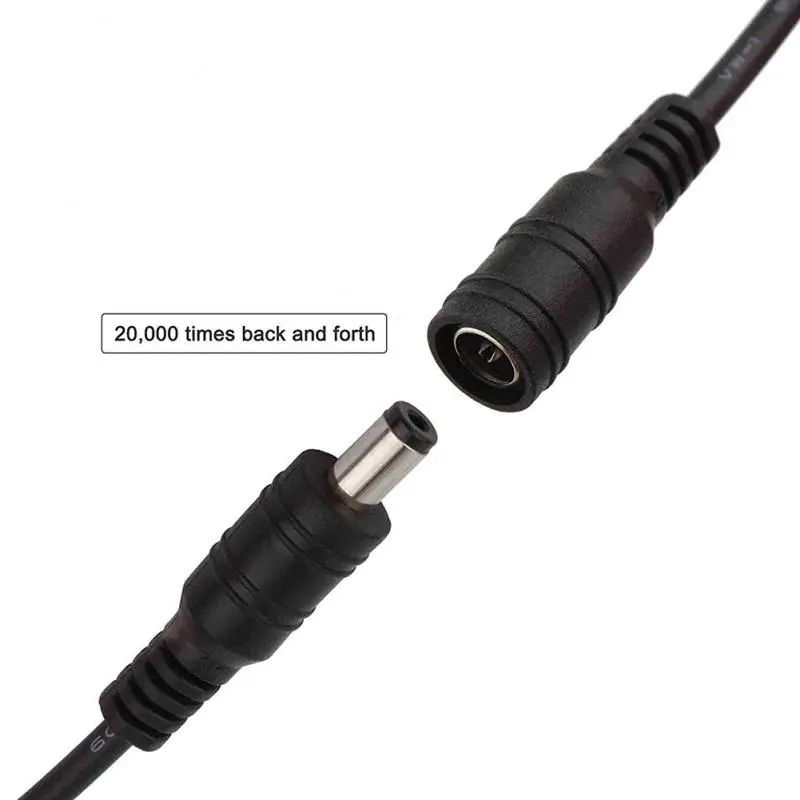 Câble d'extension de caméra de vidéosurveillance DC 12V, 5/10/15 mètres, 5.5mm x 2.1mm, rallonge d'alimentation pour caméras de sécurité Wifi/AHD/IP