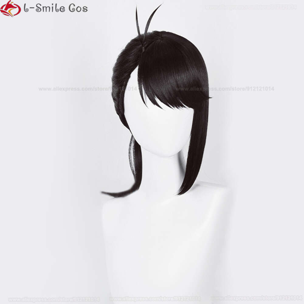 Costumes Catsuit Anime Iwado No Tojimari Suzume Cosplay 55 cm épingles à cheveux noires perruques synthétiques résistantes à la chaleur + bonnet de perruque