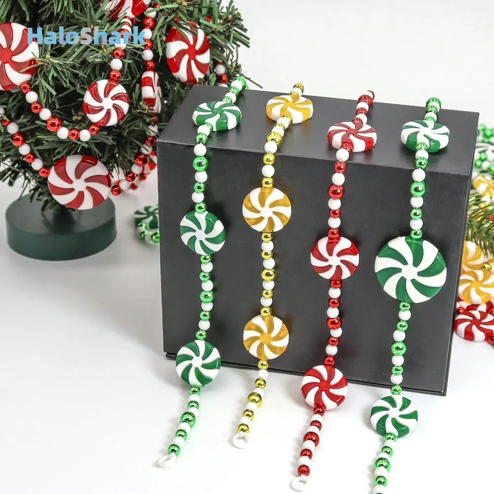 Juldekorationer 24m DIY Candy Pendant Home Decoration Ball String Handmade Wedding Halloween Party Tree Jewelry 231030