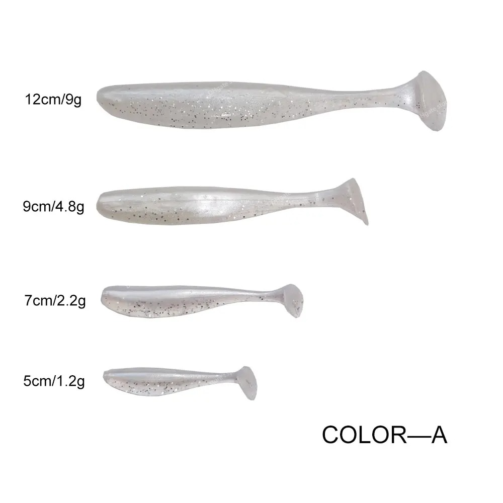 Richiamo morbido 5 cm / 7 cm / 9 cm / 12 cm richiamo di pesca in gomma Shad Swimbaits Esca in silicone esca morbida richiamo pesca persico luccio esche da pesca silicone richiamo di pesce persico