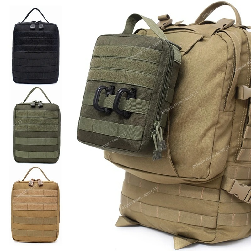 Sac à dos tactique Molle, sac à outils, accessoires utilitaires, sac à main de rangement, Camping en plein air, chasse, Kit de survie, pochette médicale militaire, sacs de chasse molle