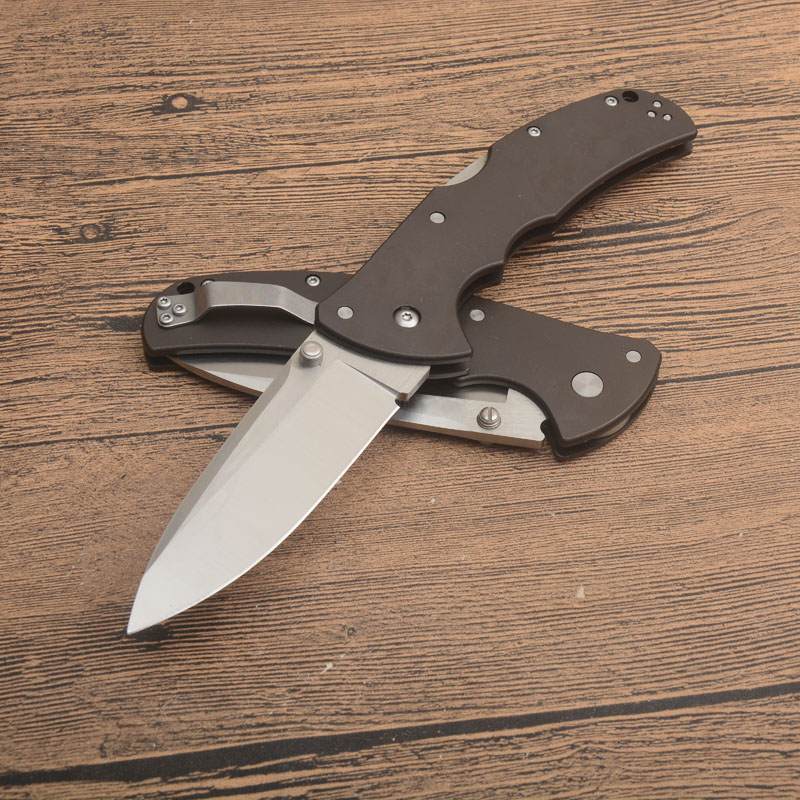 Promotion CS CODE 4 Survival Tactical Folding Knife S35VN Satin Drop Point Blade 6061-T6 Handle outdoor EDC Pocket Knives