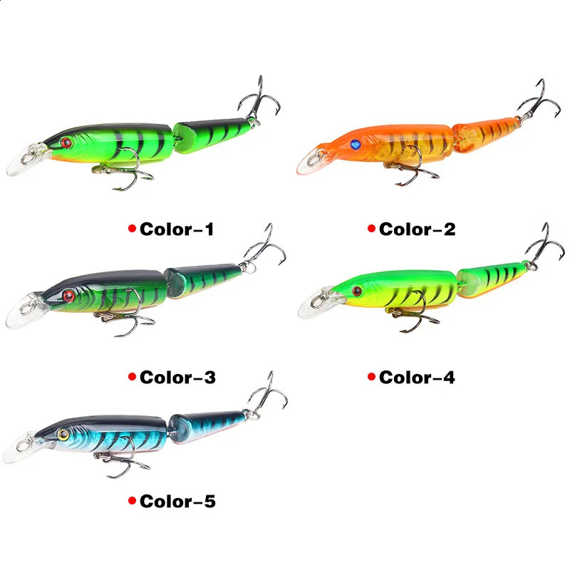 Fishing Accessories Multi Sections Set Of Wobblers Pike 10.5cm9g Lures Lsca Artificial Jointed Bait Crankbait Minnow For Carp Tackle 231030