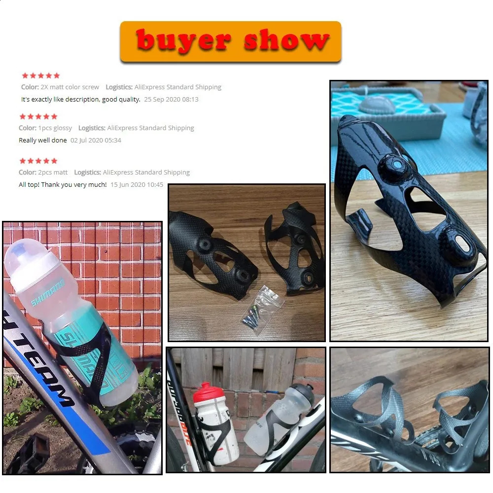 Water Bottles Cages 2023 No Full Carbon Fiber Bicycle Bottle Cage MTB Road Bike Holder Ultra Light 23g Cycling Parts 231030