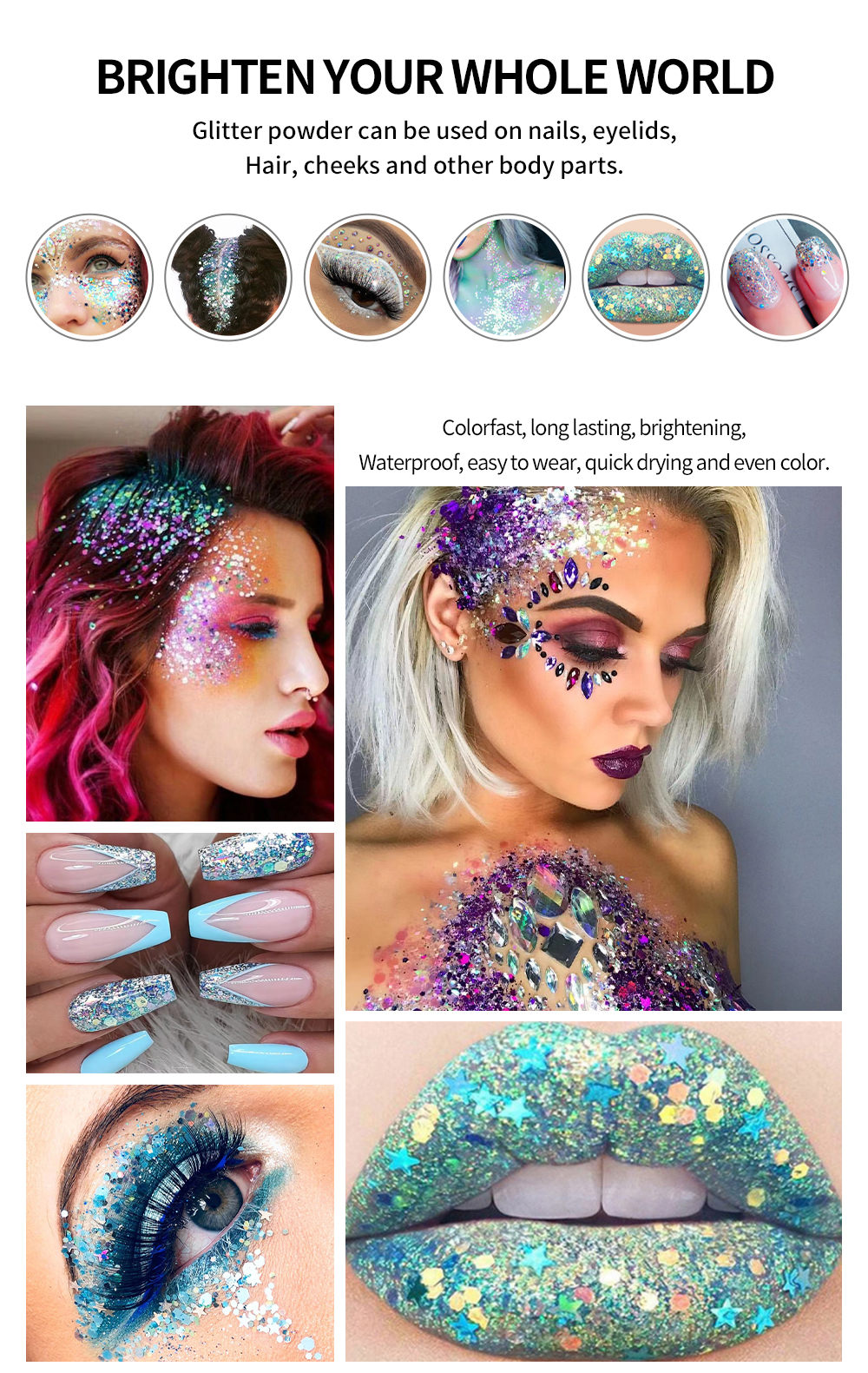 Beauty Dazzle Stage Makeup Glinsterende Oogschaduw Vloeibaar Gezicht Lichaam Glitter Gel Vloeibare Oogschaduw Make-up Groothandel