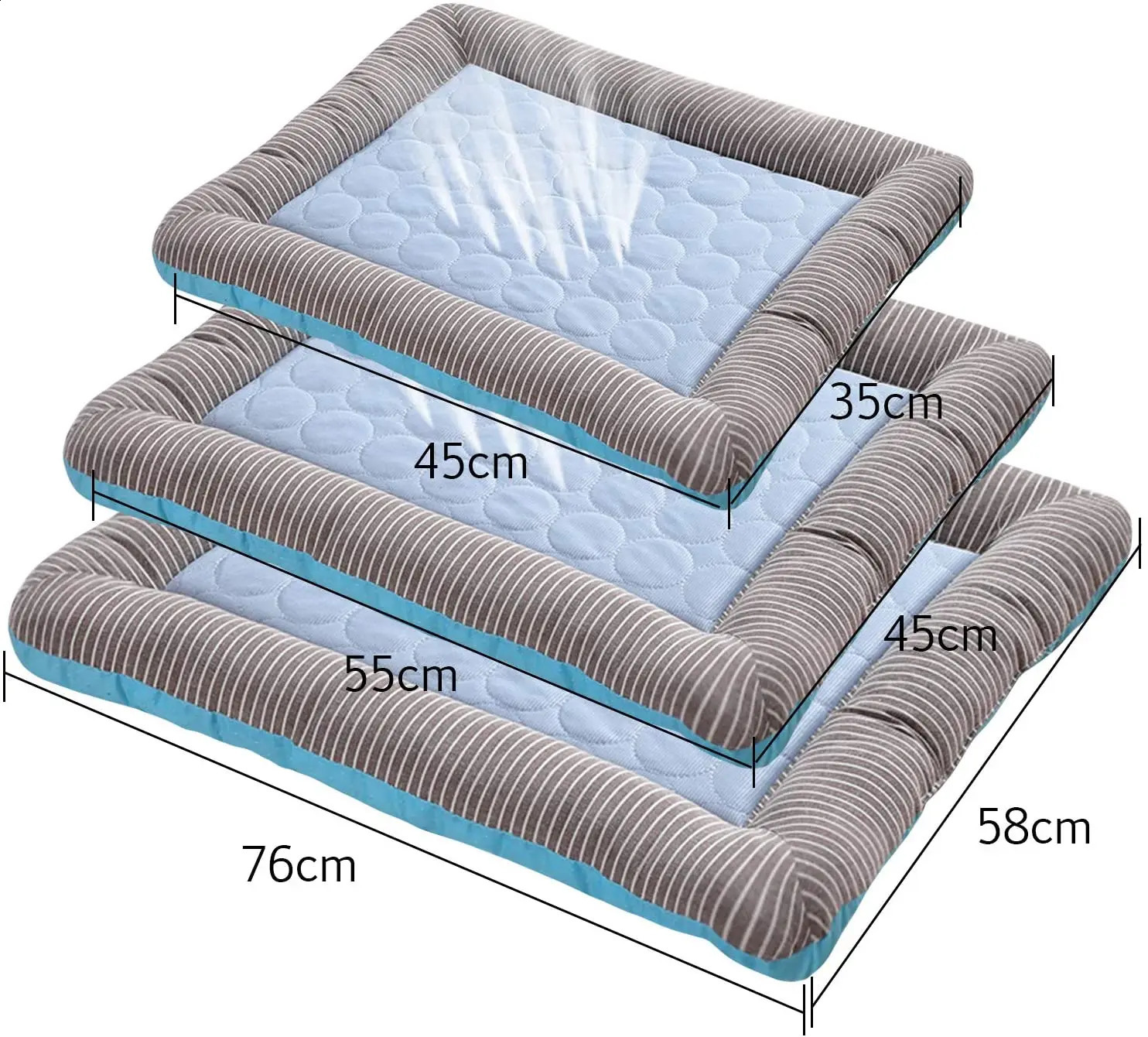 chenils stylos coussin de refroidissement lit pour chiens chats chiot chaton tapis frais couverture pour animaux de compagnie matériau de soie glacée doux pour dormir d'été rose bleu respirant 231031