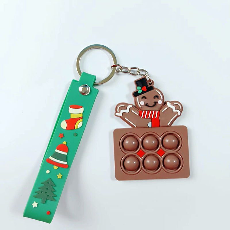 Porte-clés père noël, arbre de noël, élan, décompression, pendentif pour réveillon de noël